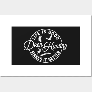 Big Racks Matter - Live Free And Hunt Hard - Funny Deer Buck Hunting Posters and Art